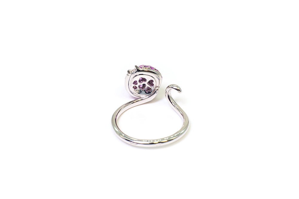 Collection Joaillerie Eclosion - Bague Saphirs roses 2