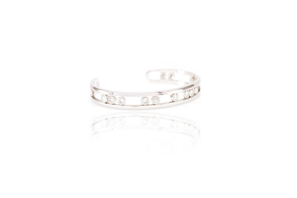 Bracelet Love U, Or blanc et diamants 1