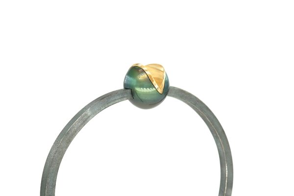Bracelet or et argent, perle de Tahiti 3